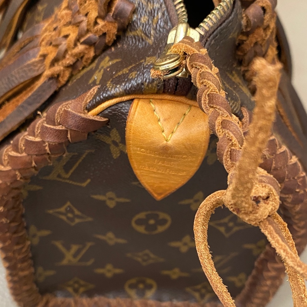 Louis Vuitton Speedy 25 Braided Fringe Satchel Custom Vintage Boho Style - Picture 13 of 16